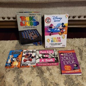 Large bundle of card games/brain games/best jokes ever book